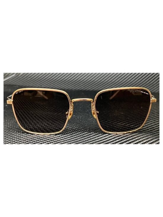 New PRADA Women Pale Gold Sunglasses 52-22-145
